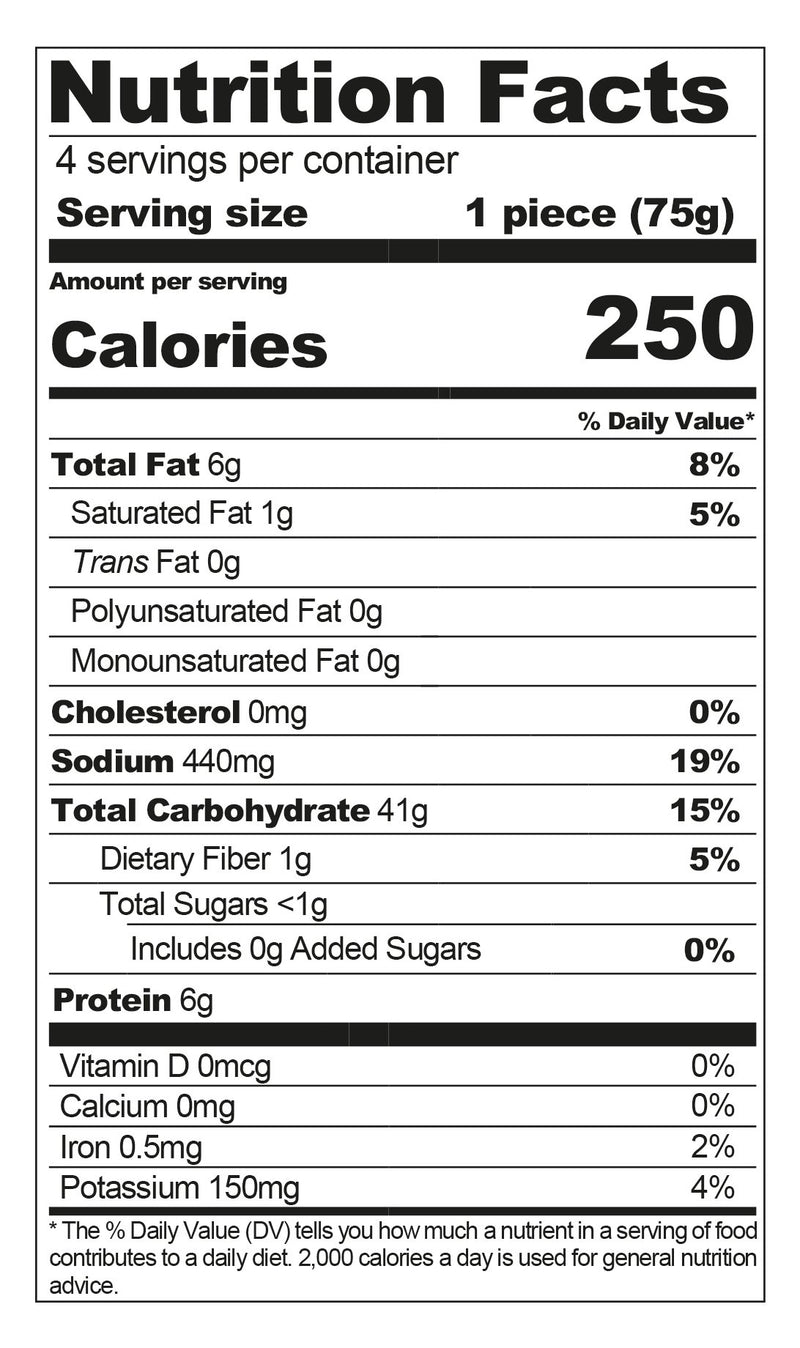 Fresco Classic Piadelle, Piadina, 4 x 75g, 10.6 oz | 300g