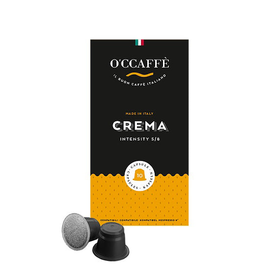 O'CCAFFE Cafe Creme, Nespresso®* Compatible, 10pk, 10 x 5g
