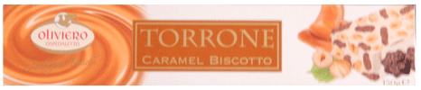 Oliviero Torrone Soft Nougat Chocolate Biscuits and Chopped Hazelnuts, 150g