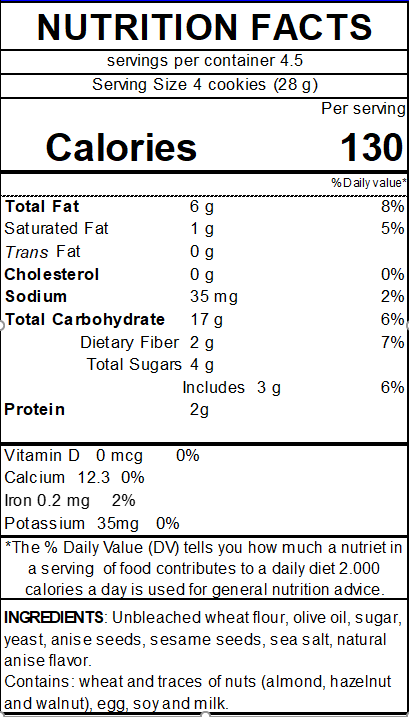 Ines Rosales Original Sweet Olive Oil Mini Torta, 4.44 oz | 126g