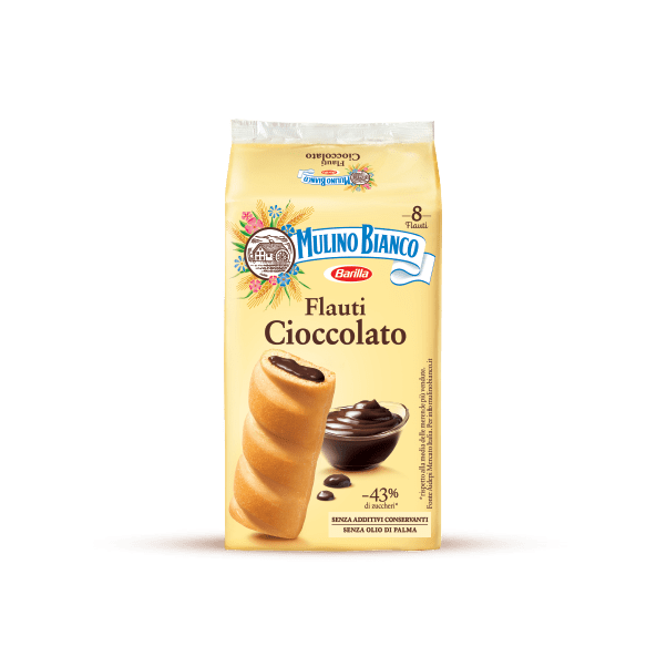 Mulino Bianco Flauti Cioccolato, Chocolate Flutes, 8 pk, 280g