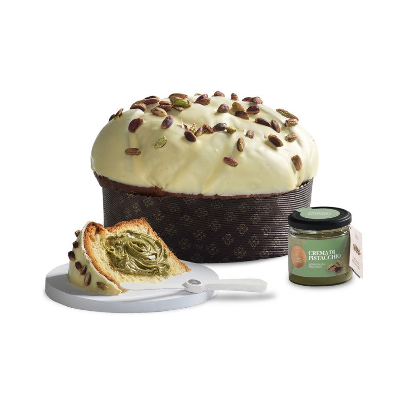 Fiasconaro Panettone Oro Verde, Panettone with Pistachio Spread, 1 kg