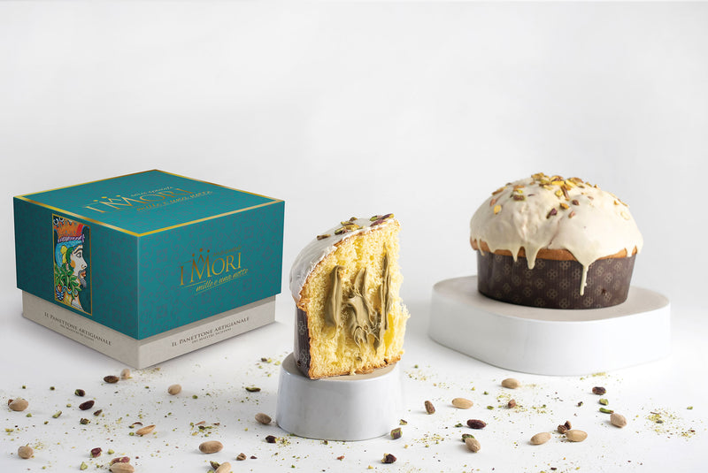 I MORI Sicilian Pistachio Panettone DEI Maestri Siciliani, 35.27 Oz | 1kg
