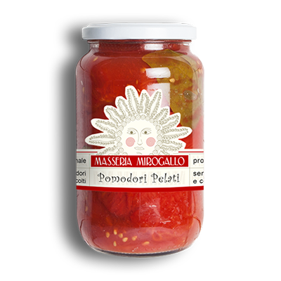 Masseria Mirogallo Hand Peeled Tomatoes, 100% Italian Tomatoes, Glass Jar, 18.70 oz | 530 ml