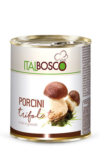 ItalBosco Porcini Mushrooms Sautéed in Sunflower Oil, 28 oz | 800g