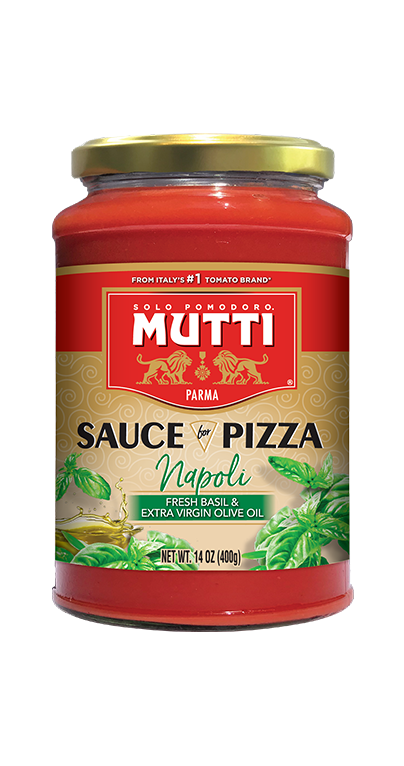 Mutti Sauce for Pizza Napoli, Basil & Oil, 14 oz | 400g