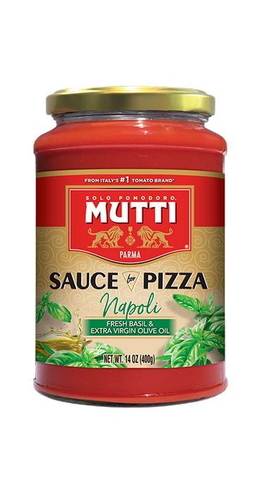 Mutti Sauce for Pizza Napoli, Basil & Oil, 14 oz | 400g