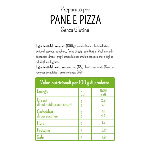 Molino Rossetto Gluten Free Mix For Pizza and Bread, 17.64 oz | 500g