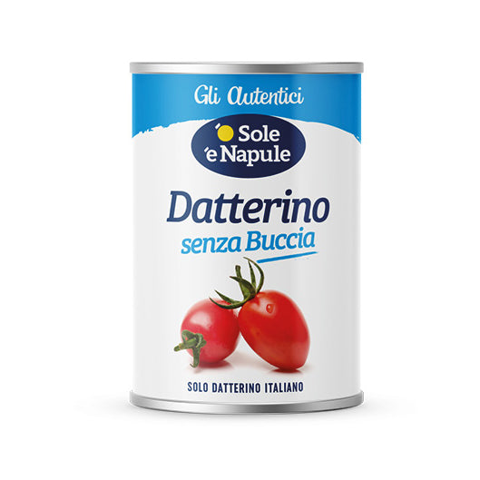 O Sole e Napule il Datterino Tomatoes Peeled, Senza Buccia, 14.1 oz | 400g