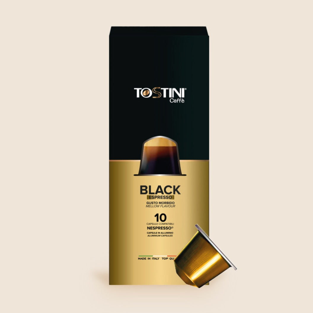 Tostini Nespresso® Black Capsules Aluminum — Piccolo's Gastronomia Italiana