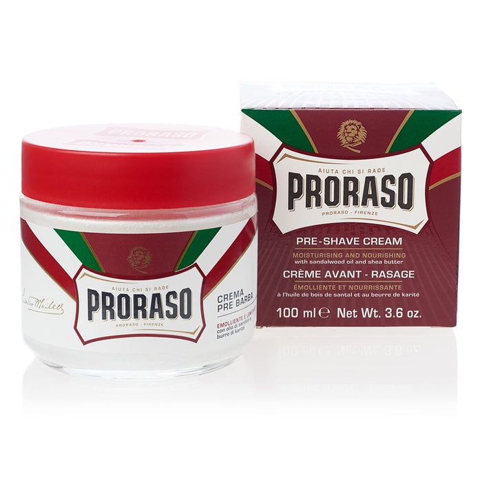 Proraso Pre-Shave Cream, Moisturizing and Nourishing, 3.6 oz | 100ml
