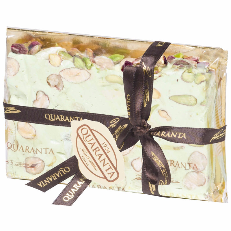 Quaranta Soft Pistachio Torrone Slice, 5.29 oz | 150g