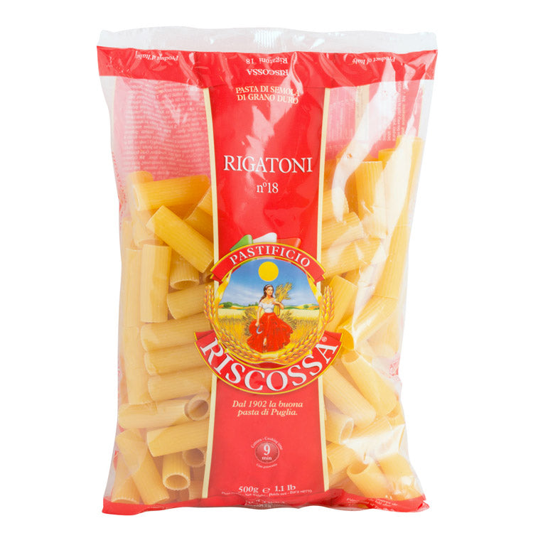 Riscossa Pasta Rigatoni, #18, 16 oz | 454g