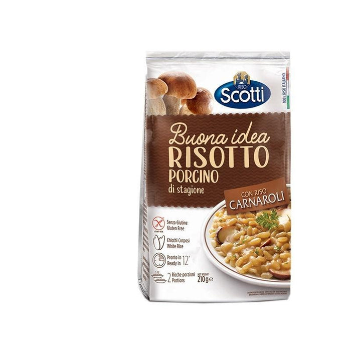 Scotti Risotto Porcini Mushrooms with Carnaroli Rice, Ready in 15 min, 7.4 oz | 210g