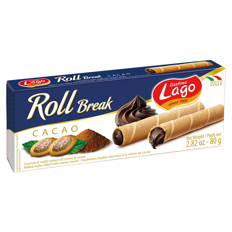 Lago Roll Break Chocolate, 2.82 oz | 80g