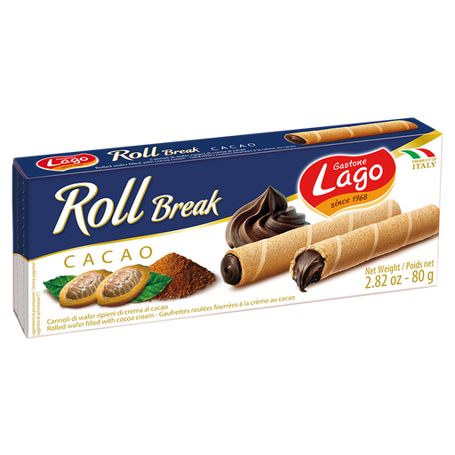 Lago Roll Break Chocolate, 2.82 oz | 80g