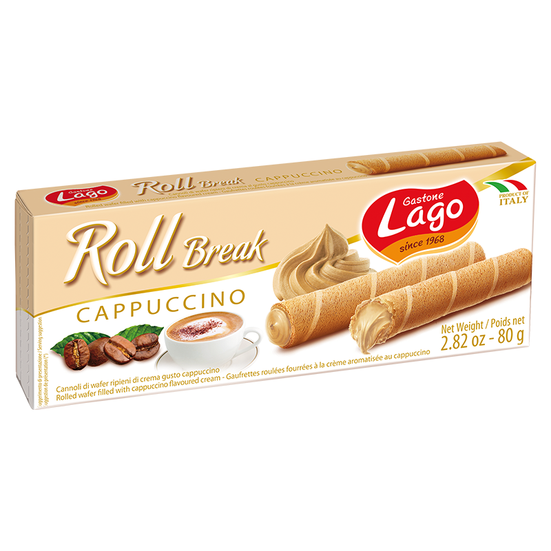 Lago Roll Break Cappuccino, 2.82 oz | 80g
