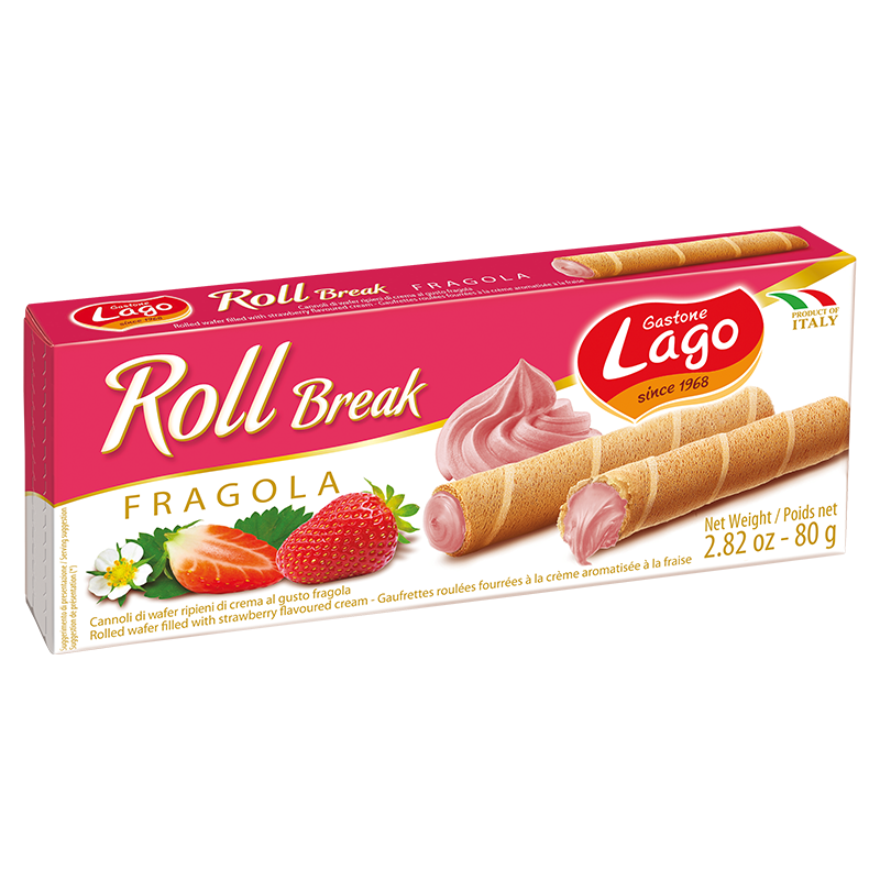 Lago Roll Break Strawberry, 2.82 oz | 80g