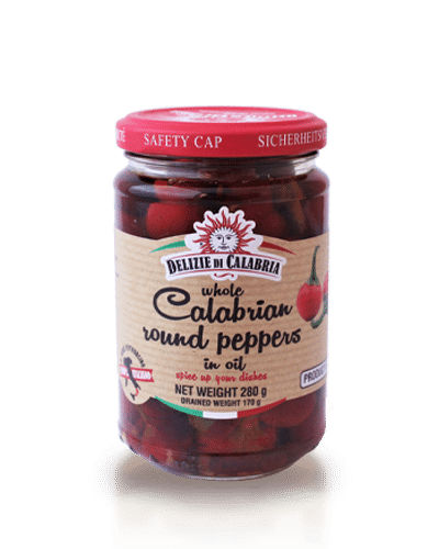Delizie Di Calabria Cherry Calabrian Chili Peppers, 9.87 oz | 280g