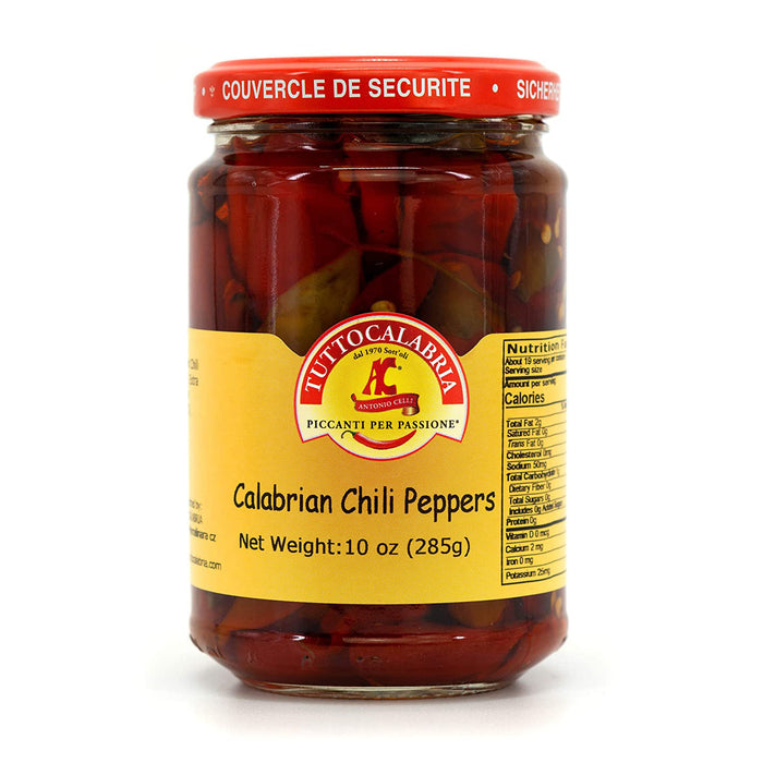 Tutto Calabria Hot Long Chili Peppers, 10.2 oz