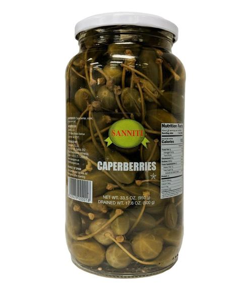 Sanniti Caperberries in Vinegar, 33.5 oz | 950g