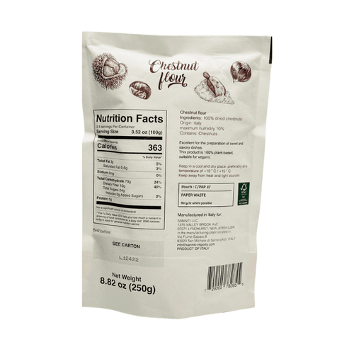 Sanniti Chestnut Flour- Farina Di Castagne, 8.82 oz | 250g