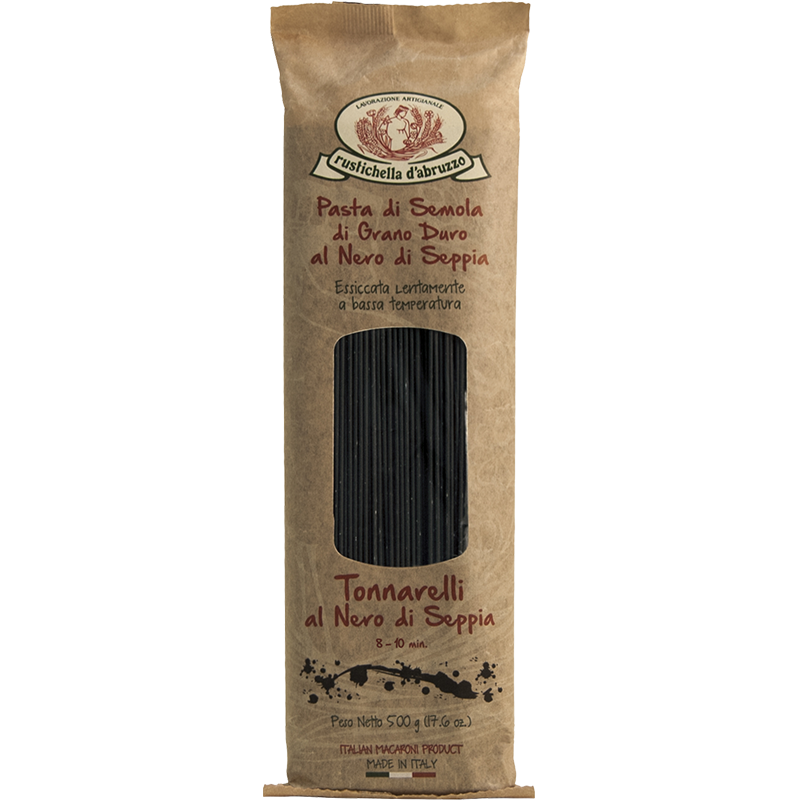Rustichella D'Abruzzo Tonnarelli Nero Spaghetti Squid Ink, 17.6 oz | 500g