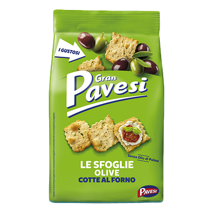 Gran Pavesi Olive Crackers Bags, 5.64 oz | 160g
