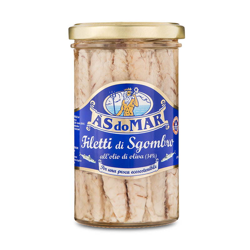 A'S do Mar Makerel Fillets in Olive Oil, 250g Jar