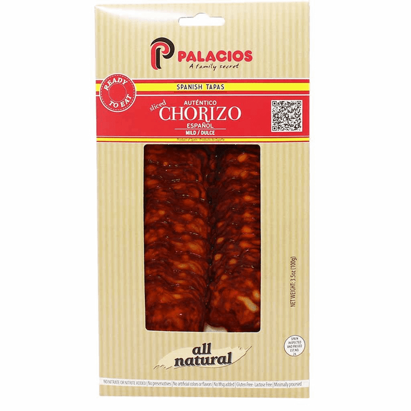 Palacios Pre-Sliced Mild Chorizo, Imported in Spain, 3.5 oz