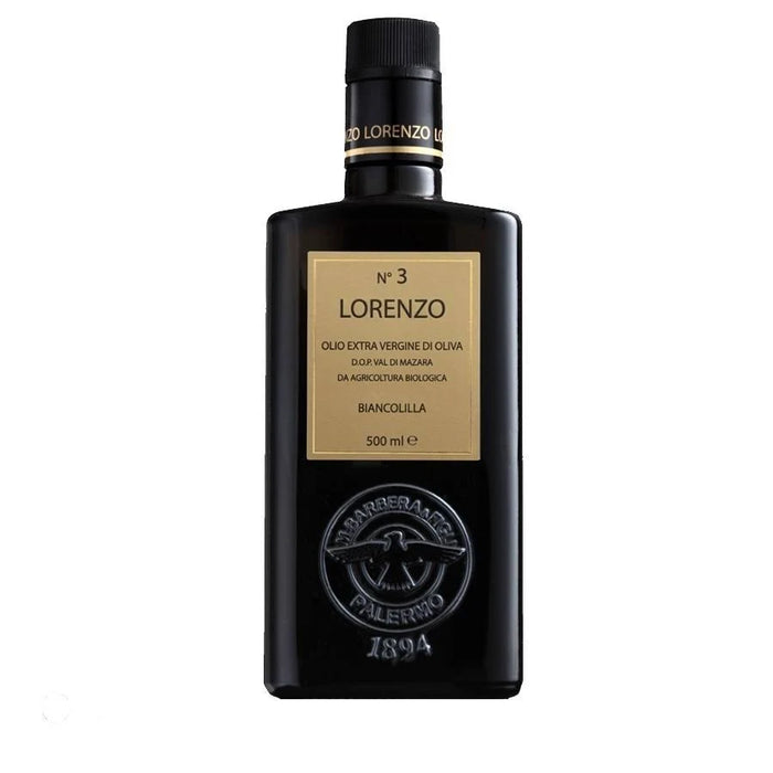 Lorenzo N. 3 Extra Virgin Olive Oil, P.D.O. Organic Biancolilla, 16.9 fl oz | 500ml