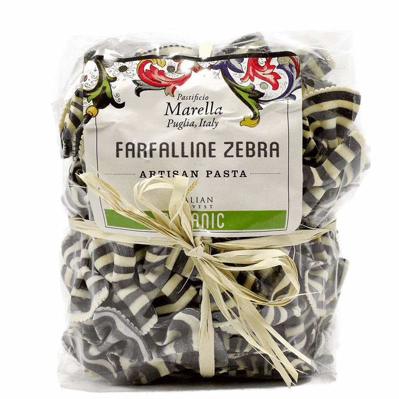 Marella Farfalline Zebra Bowties Organic Pasta from Italy, 8.8 oz | 250g