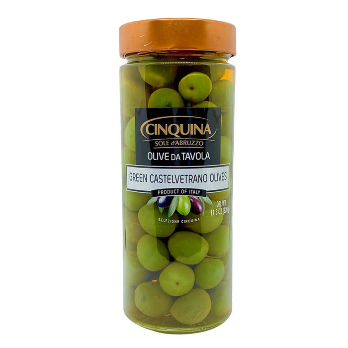 Cinquina Green Castelvetrano Olives, 11.35 oz | 320g