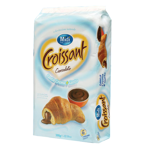 Midi Croissant with Chocolate Cream Filling, 6 Pack, 10.56 oz | 300g