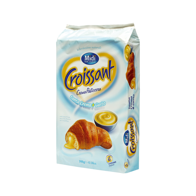 Midi Croissant with Custard Cream Filling, 6 Pack, 10.56 oz | 300g