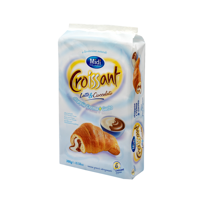 Midi Croissant with Milk & Chocolate Cream Filling, 6 Pack, 10.56 oz | 300g