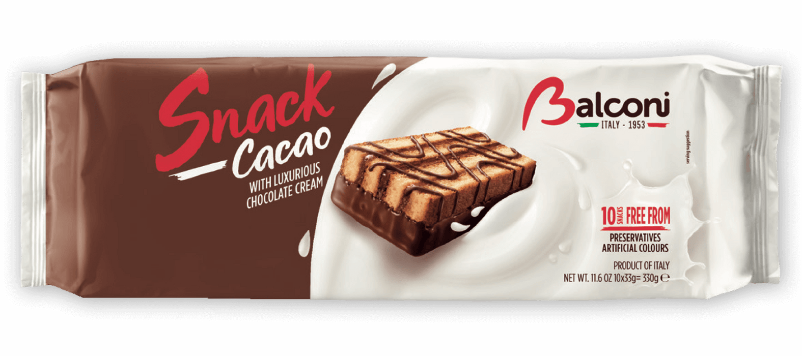 Balconi Snack Cacao, 10x33g, 11.6 oz | 330g