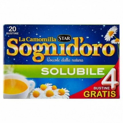 Sognidoro Chamomile Herbal Tea, Solubile, 20 Bags, 3.5 oz | 100g