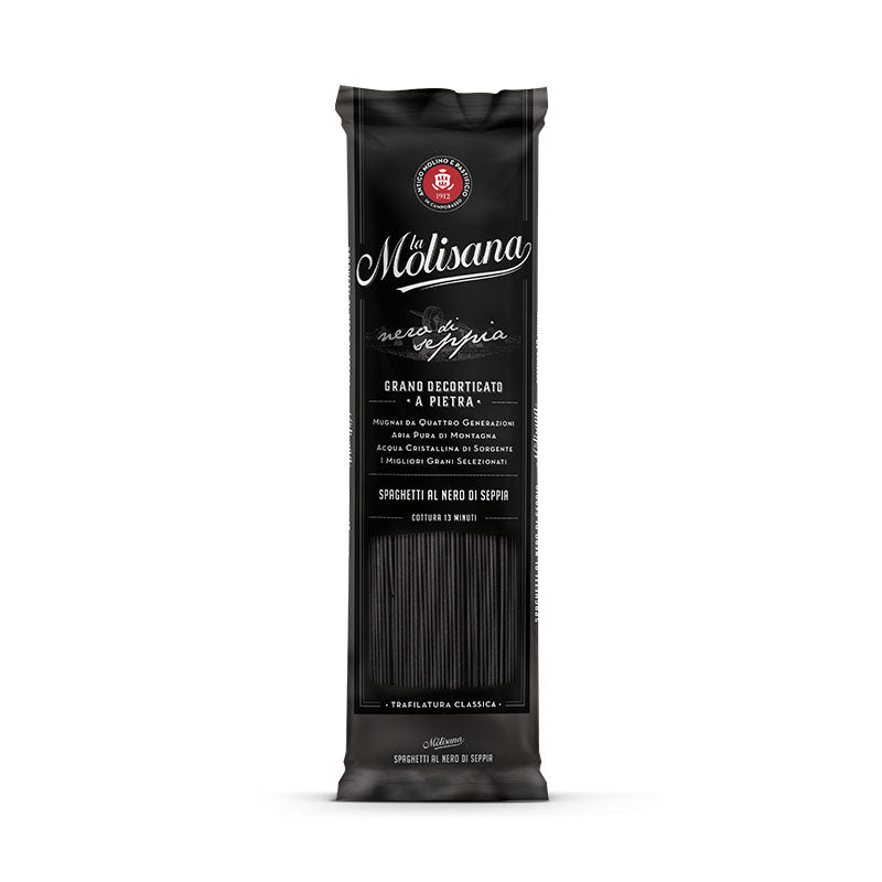 La Molisana Black Squid Ink Spaghetti, Nero di Seppia, 17.6 oz | 500g
