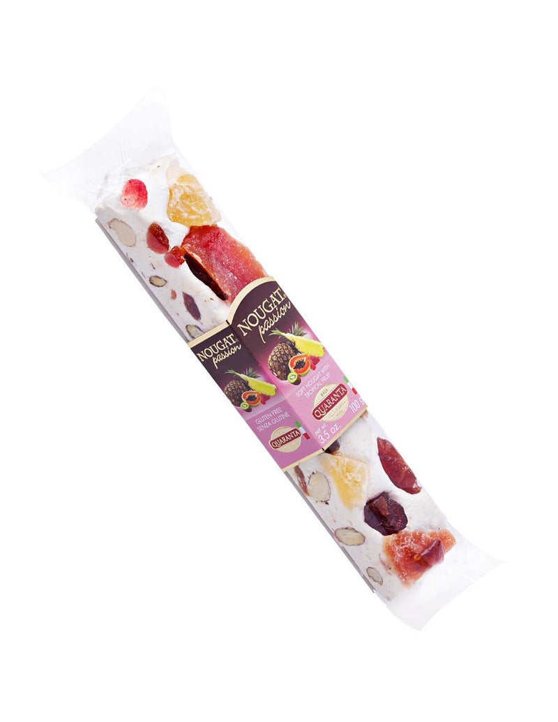 Quaranta Soft Nougat With Exotic Fruit, Torrone Stick, 3.5 oz | 100g