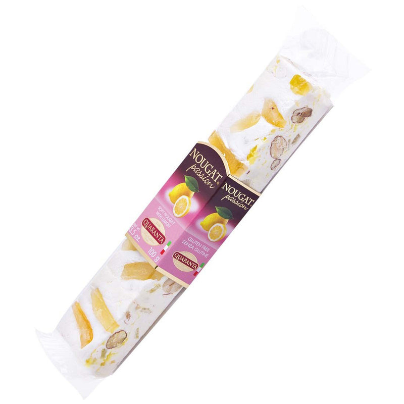 Quaranta Soft Nougat With Lemon, Torrone Stick, 3.5 oz | 100g