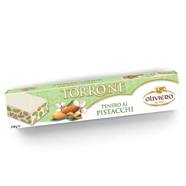 Oliviero Soft Torrone, Pistachio Nougat Bar, 150g