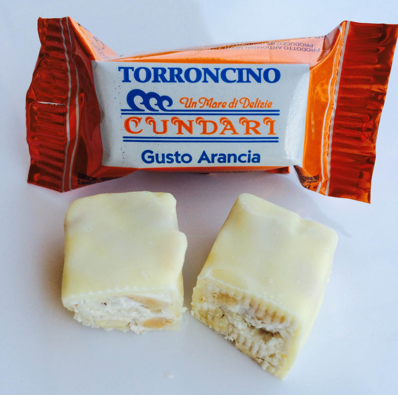 Cundari Orange Nougat, Torroncino all'arancia , 250g - 8.8 oz
