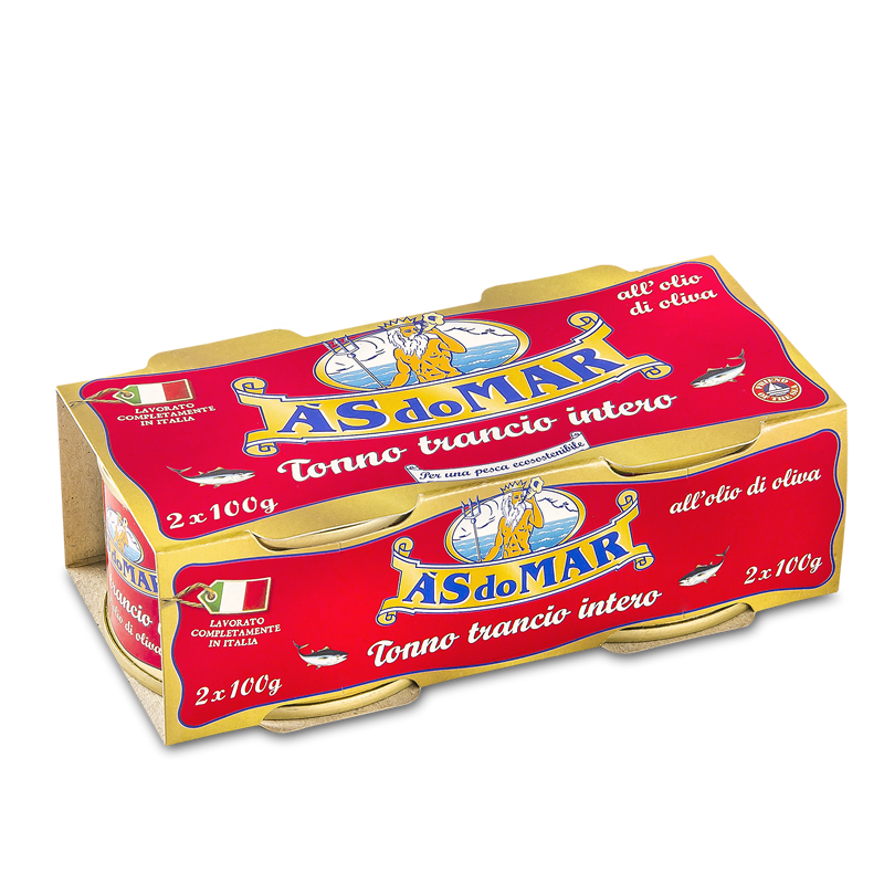 A'S do Mar Solid Light Tuna in Olive Oil, Produced in Italy, 7.05 oz |  2 x 3.52 oz can