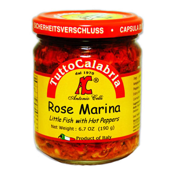 Tutto Calabria Rose Marina Little Fish with Hot Pepper, 6.7 oz
