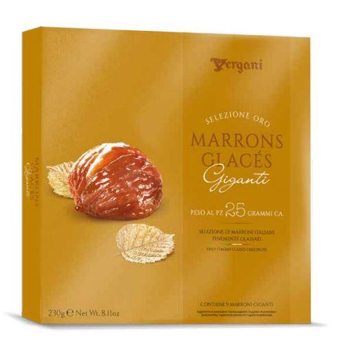 Vergani Whole Giganti Marrons Glaces, 8.1 oz | 9 Pieces