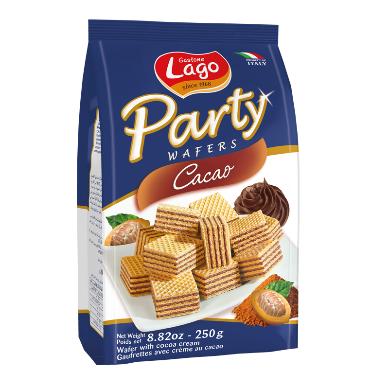 Lago Party Wafers Chocolate, Cacao, 8.82 | 250g