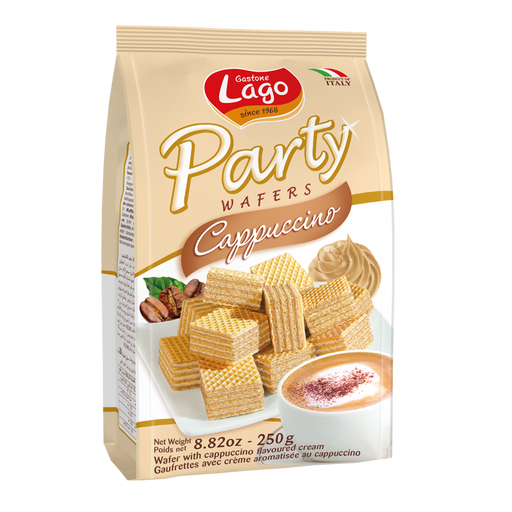 Lago Party Wafers Cappuccino, 8.82 oz | 250g