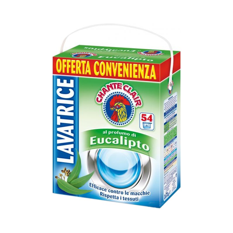 Chanteclair Wash Machine Powder Detergent, Lavatrice Polvere, 54 loads, 8 lb | 3.672 kg